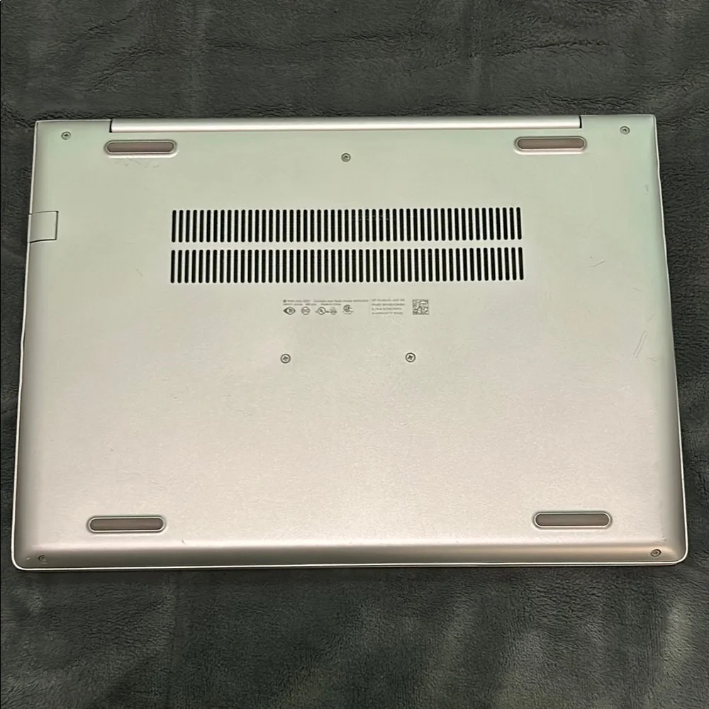 HP Silver Laptop with Sleek Design and Modern Slim Profile